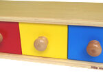 Little Montessorian 蒙特梭利三個小抽屜物體恆存盒 1-2歲嬰幼兒Nido精細動作手眼協調訓練木製教具