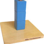 Little Montessorian basic Montessori vertical dowel single ring wooden infant toy for Nido classroom fine motor development
